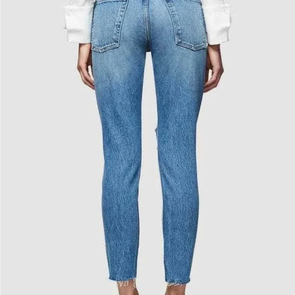 FRAME Le Original Rigid Skinny Jeans | High Rise Distressed Light Wash | Size 24